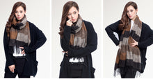 Load image into Gallery viewer, Large Striped Soft Scarf Pashmina Shawl
