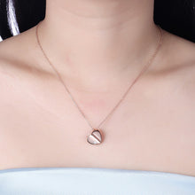Load image into Gallery viewer, S925 Silver Necklace Fashion Heart Pendant Necklace Rose Gold Heart Pendant Necklace
