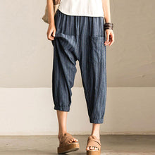 Load image into Gallery viewer, Striped High Elastic Waist Casual Harem Pants
