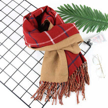 Load image into Gallery viewer, Designer Large Cashmere Scarf With Plaid
