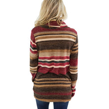 Load image into Gallery viewer, Multicolor Striped Long Sleeve Hoodies Pullover
