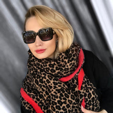 Load image into Gallery viewer, Leopard Print Cashmere Scarf
