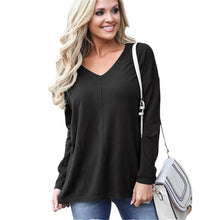 Load image into Gallery viewer, V-Neck Long Sleeve Knitted Pullover
