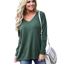 Load image into Gallery viewer, V-Neck Long Sleeve Knitted Pullover
