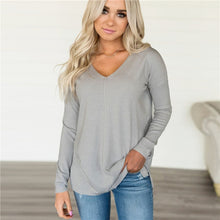 Load image into Gallery viewer, V-Neck Long Sleeve Knitted Pullover
